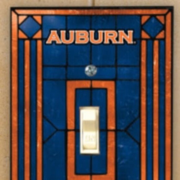 Auburn Tigers Glass Single Light Switch Plate Cover - Picture 2 of 3